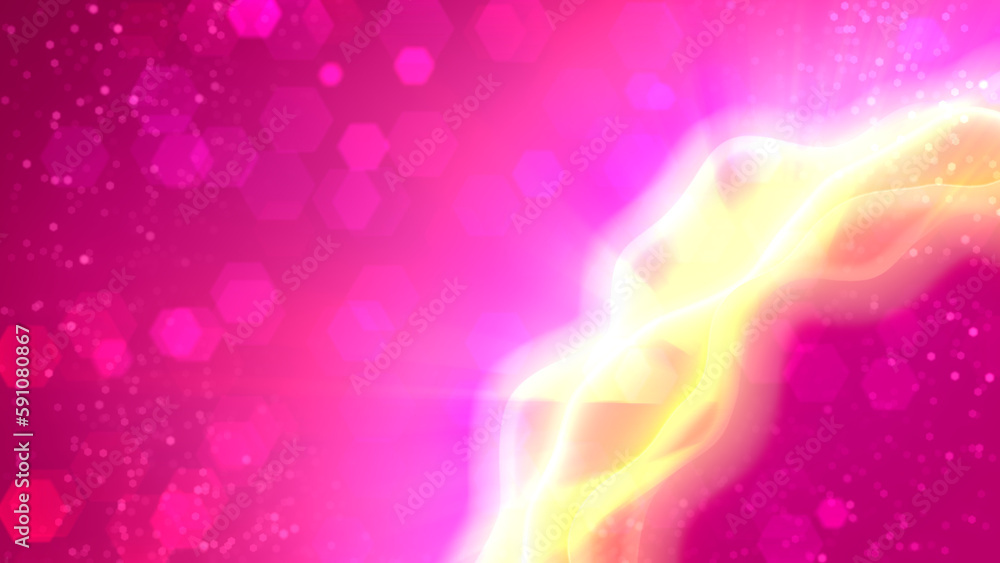 Poster cute festive shimmering soft shapes - abstract 3d rendering