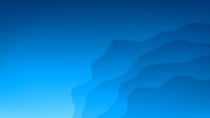 blue gradient slight bandy figures background - abstract 3D rendering