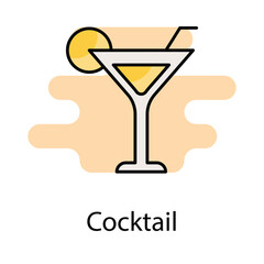 Cocktail icon. Suitable for Web Page, Mobile App, UI, UX and GUI design