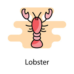 Lobster icon. Suitable for Web Page, Mobile App, UI, UX and GUI design