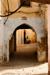 Fototapeta na wymiar Meknes, the Medina, the ancient heart of the imperial city, a Unesco heritage site. Morocco