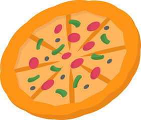 Cute Pizza Illustration