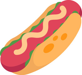 Cute Hot Dod Illustration