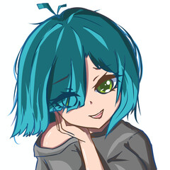 girl with a cigarette and chill