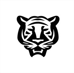 tiger head line vector design, tiger head logo icon