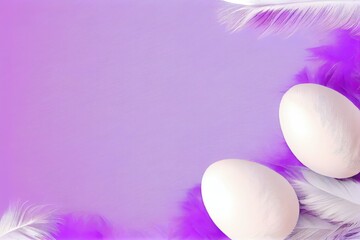 Obraz na płótnie Canvas easter eggs frame background, with generative ai