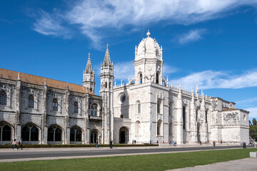 Fototapeta premium The Jeronimos Monastery or Hieronymites Monastery, Lisbon, Portugal