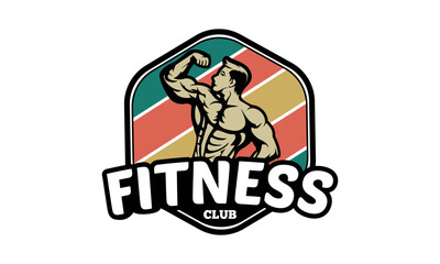 Fitness Club Logo style T-shirt design