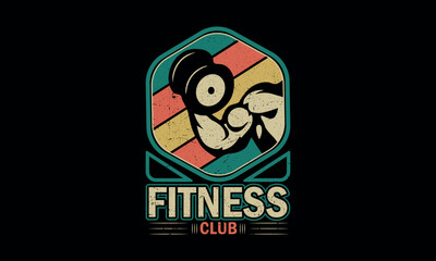 Fitness Club Logo style T-shirt design