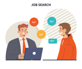 Job search. Recruitment and personnel management concept.