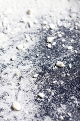 White dust. White powder. Scattering white particles. Abstract b