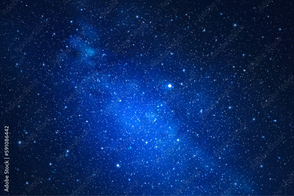 Sticker night starry sky. milky way, stars and nebula. space vector background