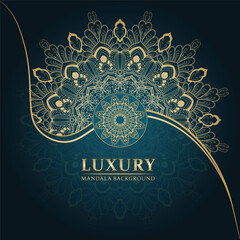 Mandala vector round ornament luxury design. Golden ethnic element design