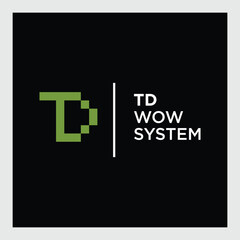 initial logo td.TD, DT, Abstract initial monogram alphabet logo design