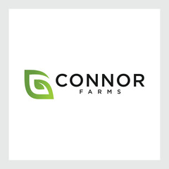 Letter C eco leaves logo icon design template elements. Vector color sign.