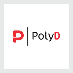 Initial PD letter logo design, elegant P and D letter vector illustration