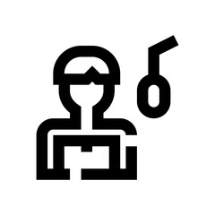 Radio Host line icon