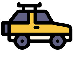 offroad black outline filled color icon