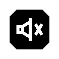 Obraz premium Mute glyph icon