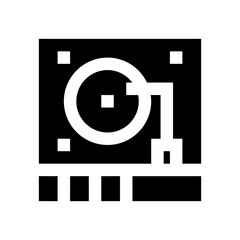 Turntable glyph icon