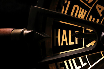 engine order telegraph in half ahead position © Björn Wylezich