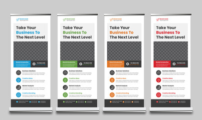Editable Corporate business Roll-up banner/pop-up banner design template