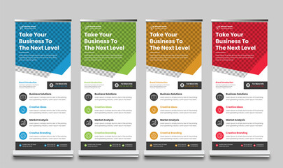 Editable Corporate business Roll-up banner/pop-up banner design template