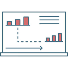 Business graph chart icon vector growth bar