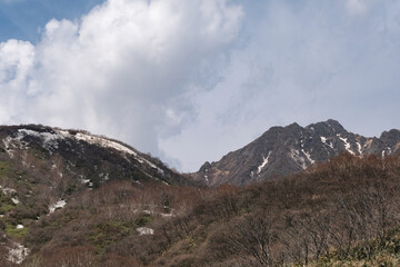 山麓から眺める那須岳の全容