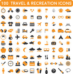 set of icons | premium travel flight icon pack with additional Recreation icon pack | Big UI icons collection in a flat design. FLAT outline signs pack. Big set of icons for design.