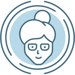 Employee search service vector flat icon isolated