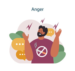 Nicotine withdrawal symptom. Anger as a common effect on character