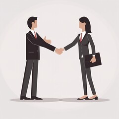 Professionalism and Success: Business Etiquette and Congratulatory Handshakes to End Meetings, Generative AI