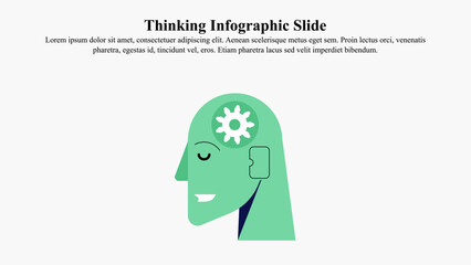 Thinking infographic slide presentation template.