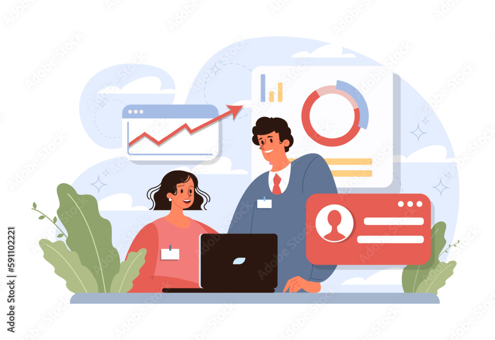 Poster employee performance management. performance indicators and reports