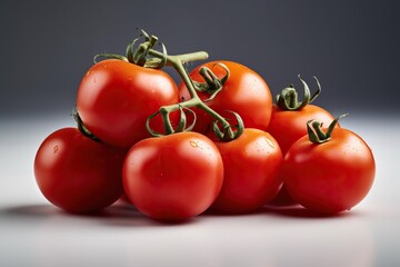 Tomatoes on a white table