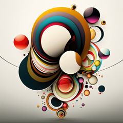 Obraz premium abstract background with circles