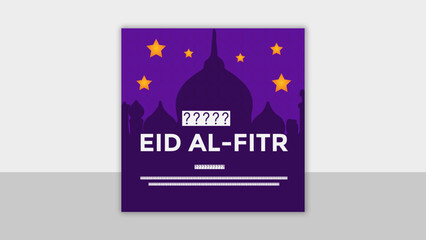 Free vector traditional eid al fitr festival social media   banner