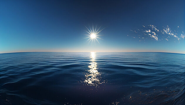 Mar oceano calmo com céu limpo água cristalina