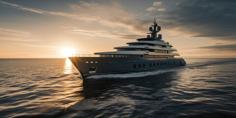 Fototapeta na wymiar The Ultimate Luxury Expedition Yacht: Where Adventure Meets Luxury. Generative AI