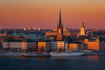 Obraz premium Stockholm at sunset
