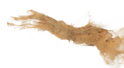 Sand with ice cube flying as hot cold fantasy, sand wave explode. Abstract cloud fly, splash throwing in Air. White background Isolated high speed shutter, throwing freeze stop motion