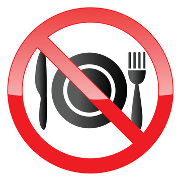 No Eating or Restaurant Sign