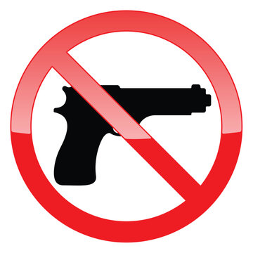 no gun sign - isolated illustration