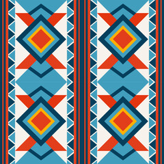 Colorful Aztec Ethnic Seamless Pattern 