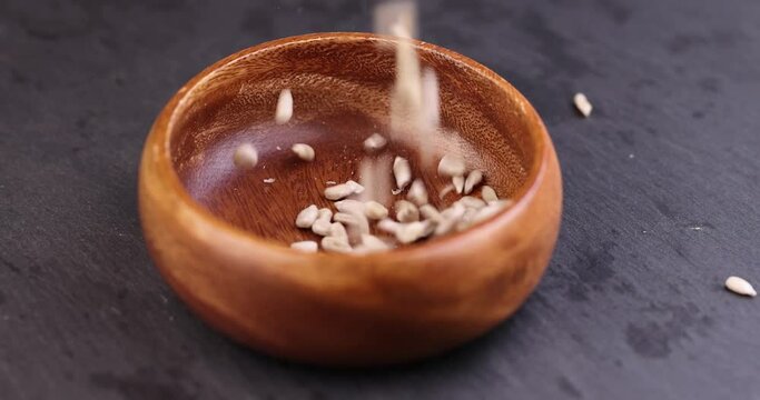 sprinkle , Sunflower seeds peeled from the black shell, scattered sunflower seeds peeled from the shell