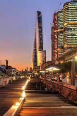 Papier Peint photo Lavable Sydney Barangaroo, Sydney, Australia - King Street Wharf with Crown Sydney (or Barangaroo One) skyscraper