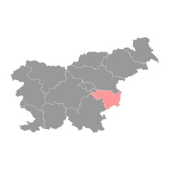 Lower Sava map, region of Slovenia. Vector illustration.