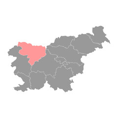 Fototapeta na wymiar Upper Carniola map, region of Slovenia. Vector illustration.