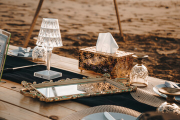 Decorations used in Tamraght, Morocco for a birthday celebration
